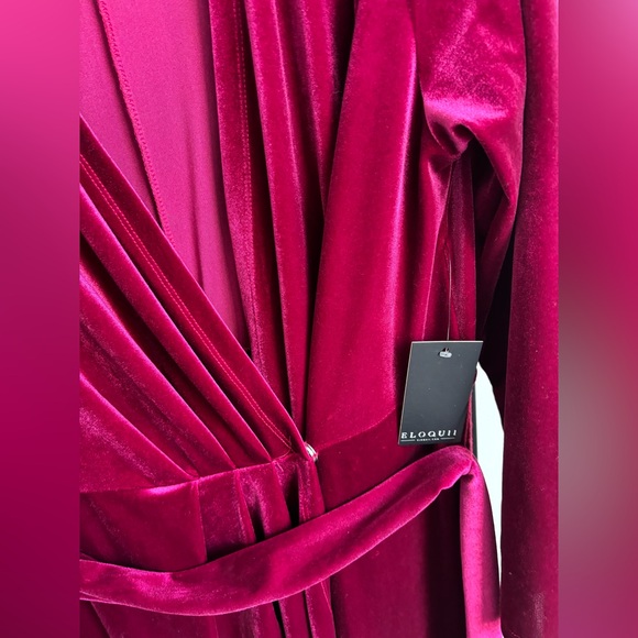 Eloquii Burgundy Dress size 14 NWT perfect holiday party dress!! - Picture 3 of 6